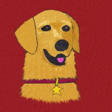 An image of Trillman, DWW's Golden Retriever familiar.