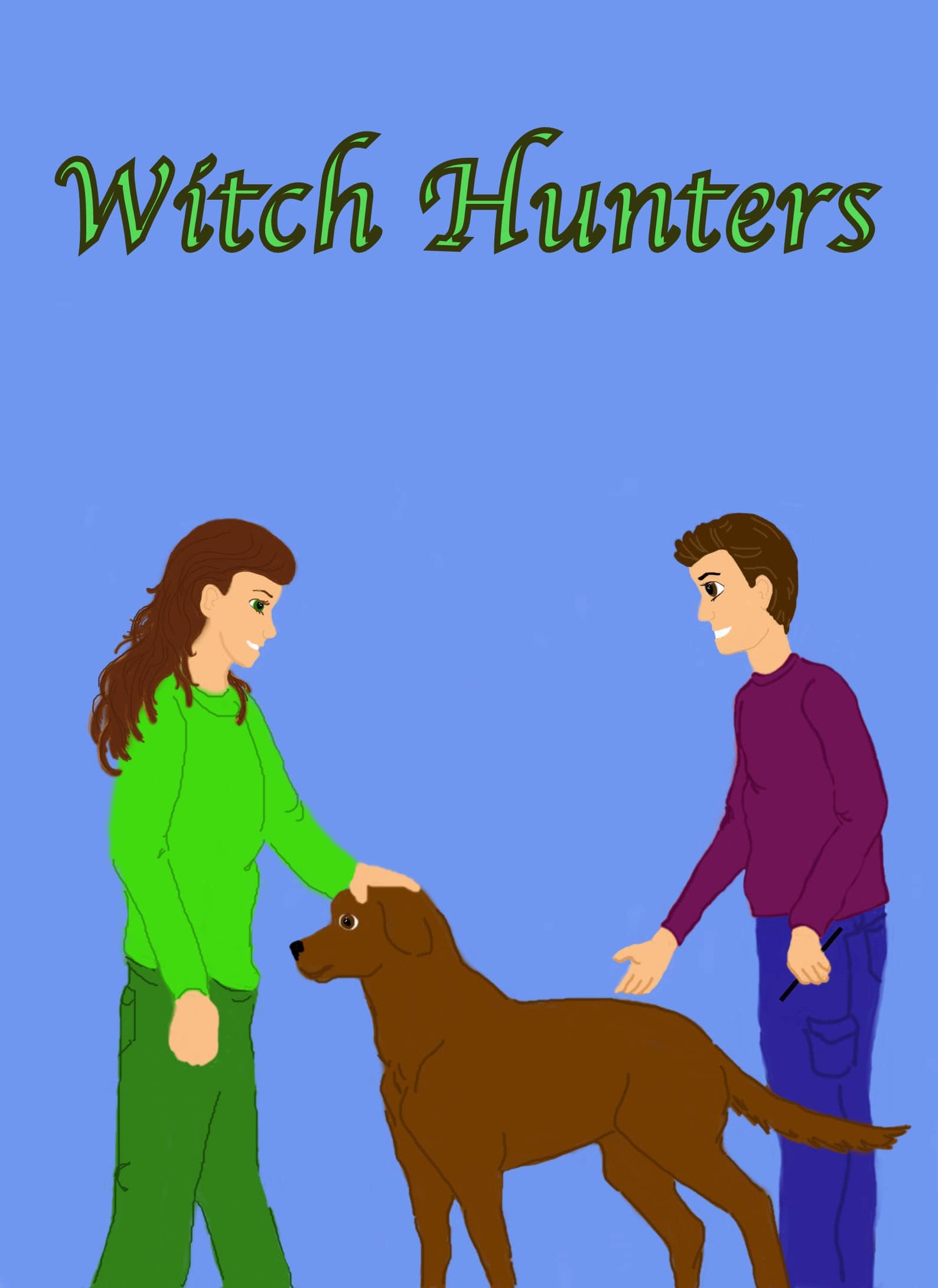 The color illustration for Witch Hunters, one of the stories in The Magic Continues.